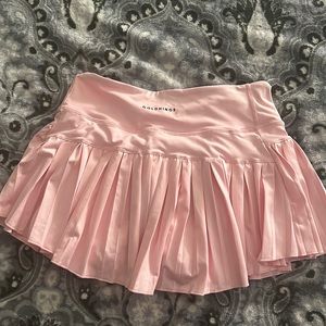 Goldhinge Baby Pink Pleated Tennis Skirt